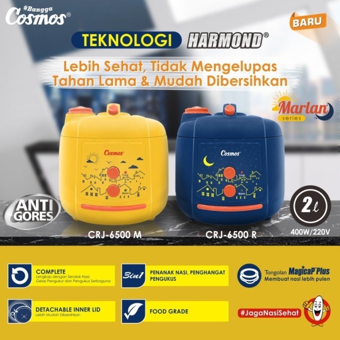 Cosmos Rice cooker CRJ-6500 Harmond / Magic com Cosmos Marlan CRJ6500