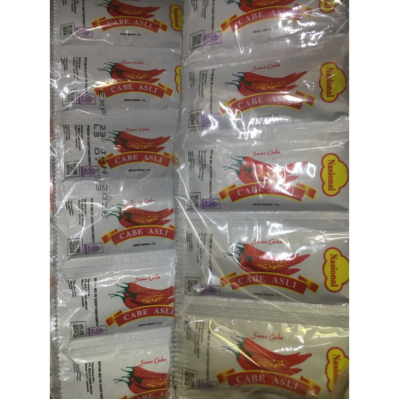 

Saus Sambal National 1 pak isi 24 sachet