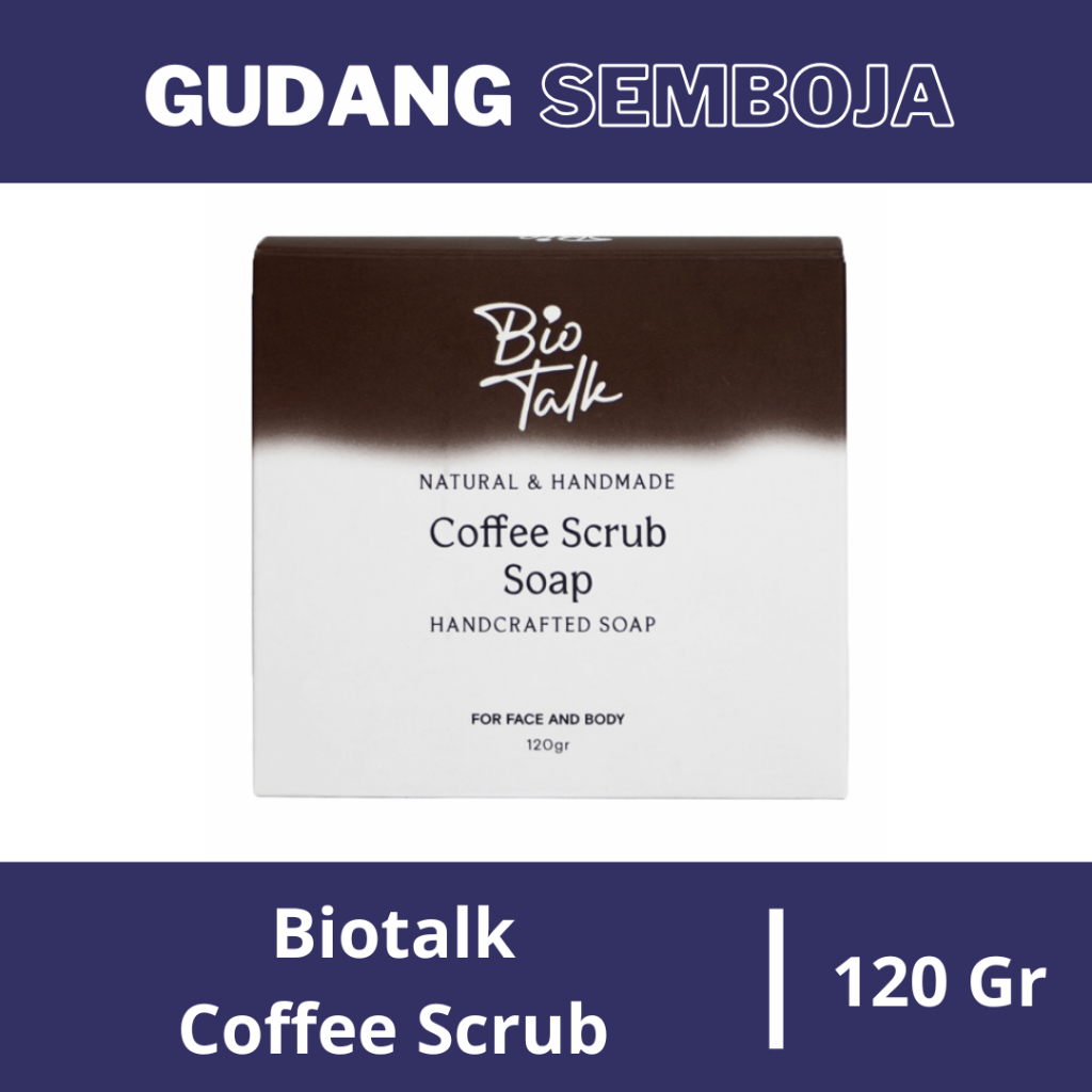 Biotalk Soap Bar Coffee Scrub 120 Gr / Mengatasi Bekas Luka Strechmark No SLS