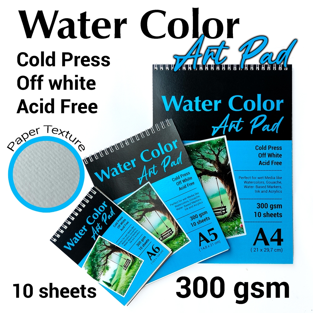 

300 gsm Watercolor Art Pad / Sketchbook Watercolour/ buku gambar cat air Cold press
