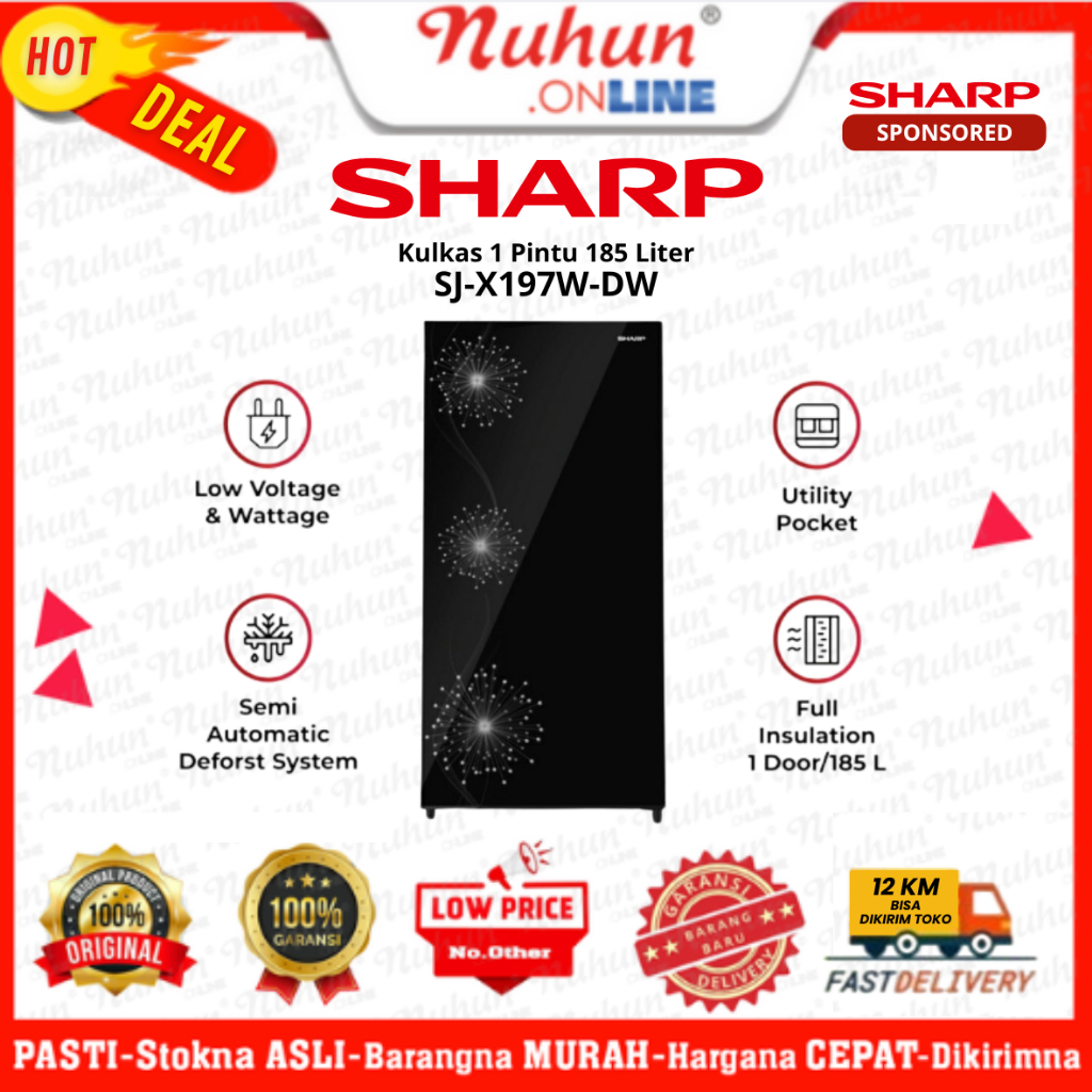 Sharp Kulkas 1 Pintu SJ-X197W-DW
