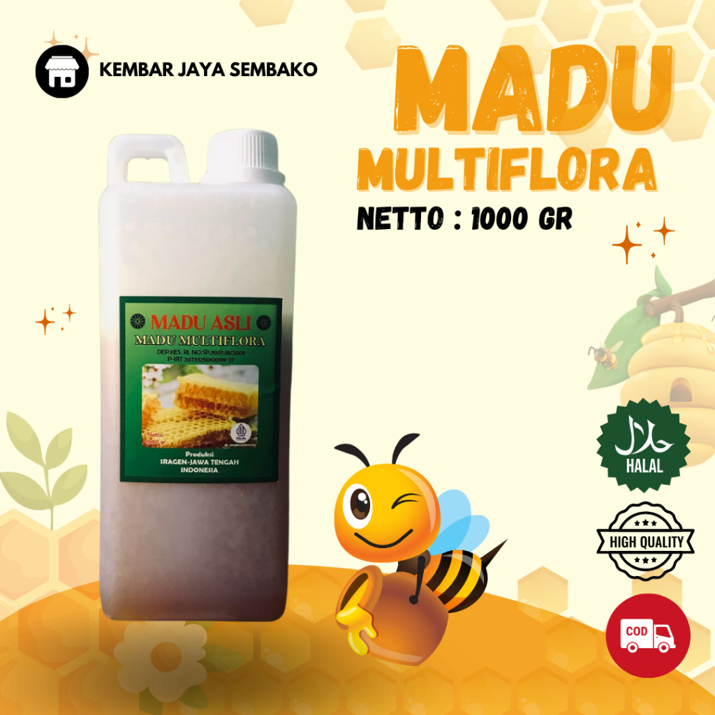 

MADU MULTIFLORA ASLI / MADU MURNI 100% / MADU SUPER / MADU PROMO / BERAT 1000 GR