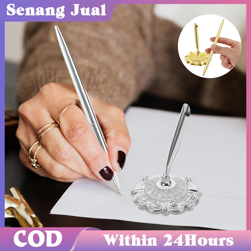 

Pena Meja Perak / Mudah Dibongkar / Logam Ballpoint Membawa Pen Stand