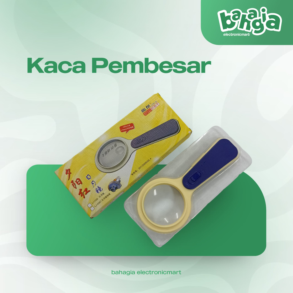 kaca pembesar + lampu led /magnifying glass / kaca pembesar lampu