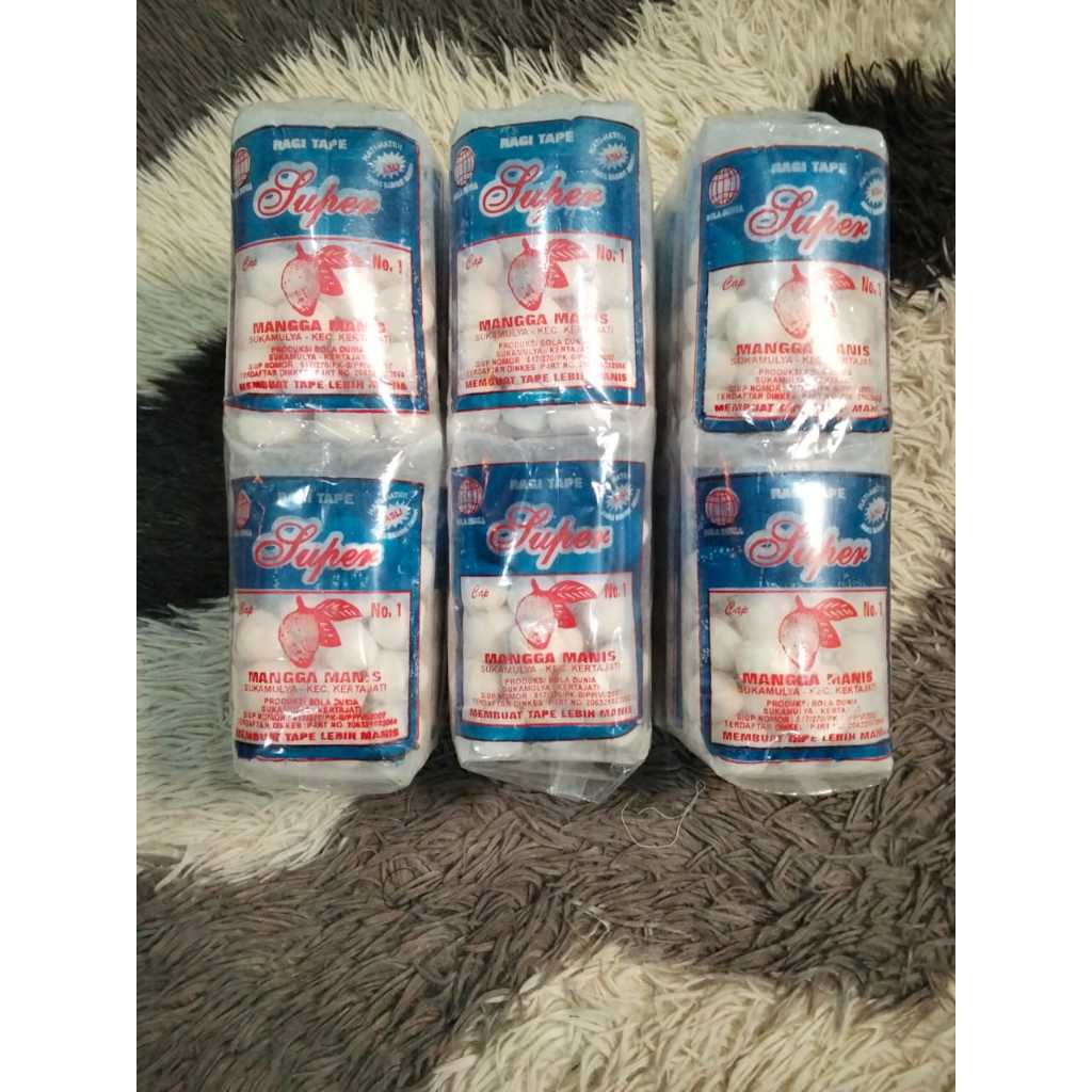 

Ragi tape instan khusus singkong/beras ketan manis legit ORIGINAL CAP MANGGO 1BALL (10PK)