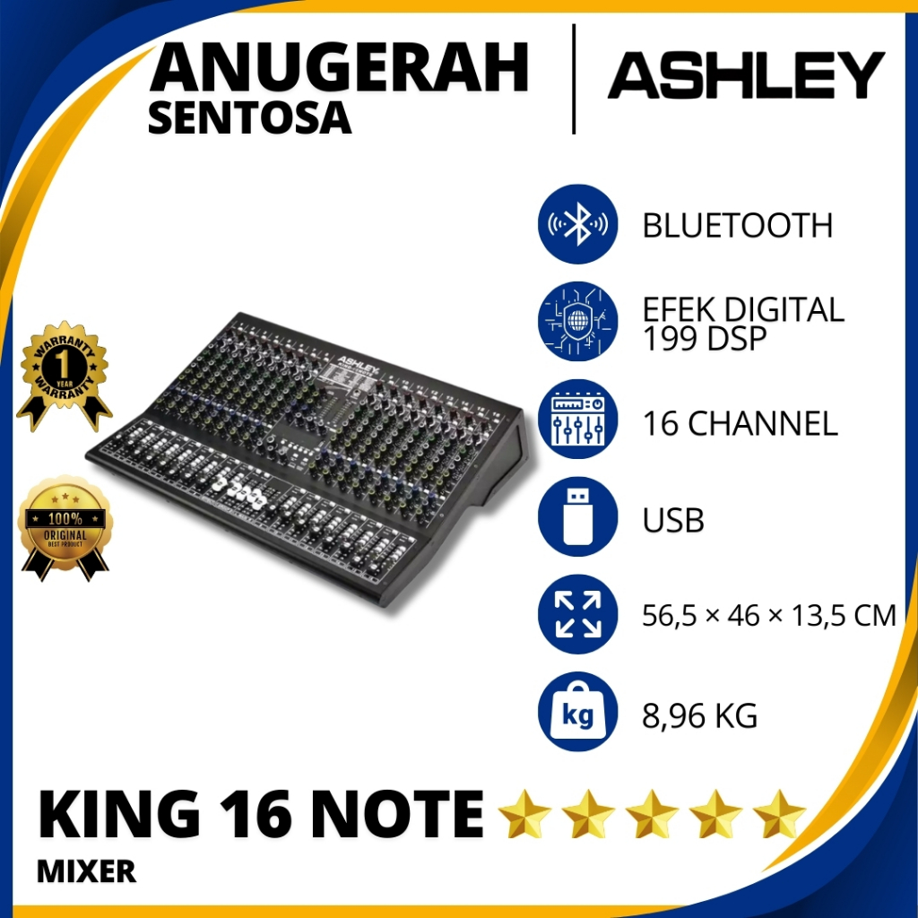 Mixer Audio Ashley King 16 Note (16 Channel) Original