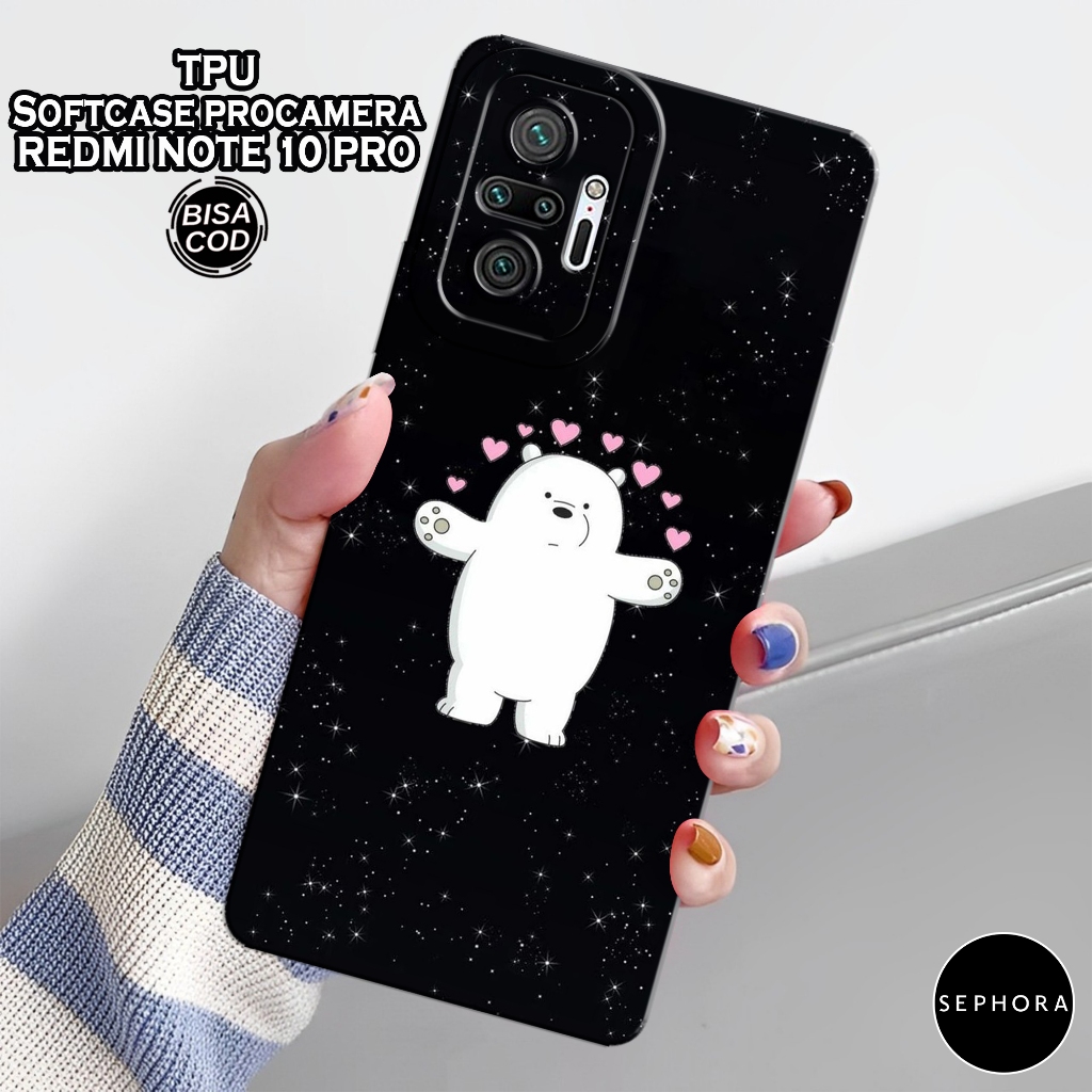 Case Xiaomi Redmi Note 10 Pro - Fashion Case Bear - Softcase Xiaomi Redmi Note 10 Pro - Case Pro Cam