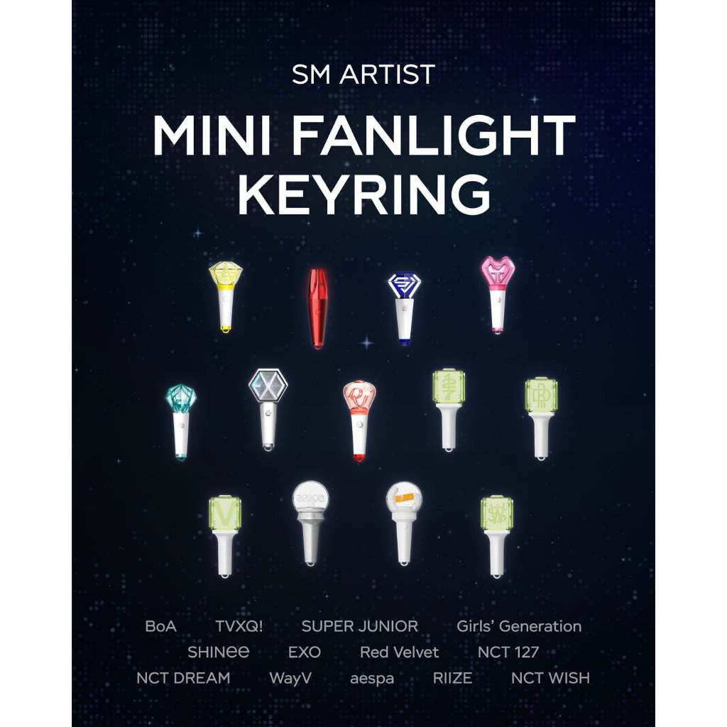 SM ARTIST - Mini Fanlight Keyring (aespa, NCT Dream, NCT 127, Riize, NCT Wish)
