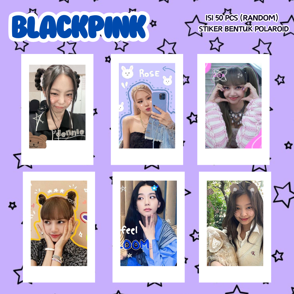 

(50 PCS) STICKER DECO BLACKPINK | STIKER PERSEGI BLACKPINK AESTHETIC