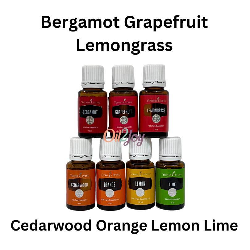 YL Lemon Orange Lemongrass Cedarwood Lime Grapefruit Bergamot Essential Oil 5ml 15ml Young Living