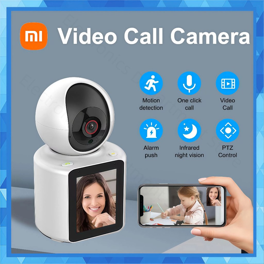 Xiaomi Kamera cctv wifi  ptz kamera 4k Kamera CCTV Full HD 4MP , AI Voice Wake-up, Panggilan Video D