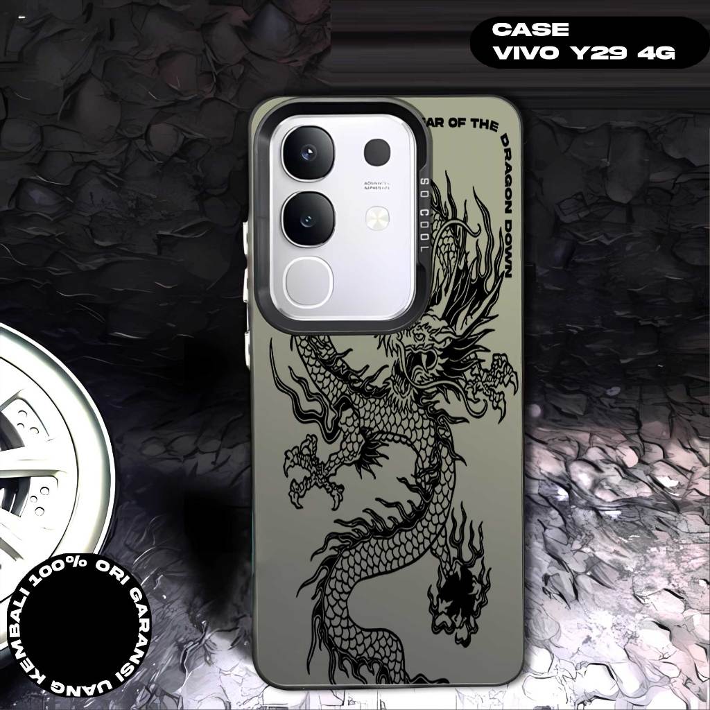 CASE VIVO Y29 4G PREMIUM LASER MATTE HARD CASING MOTF DRAGON SOFTCASE HP PREMIUM IMD POLYCARBONATE