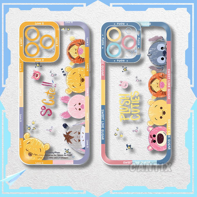 Case Samsung Galaxy S21 FE S21 Plus S22 Casing Softcase Silicon Motif Plush Cutes Four Friendly Anim