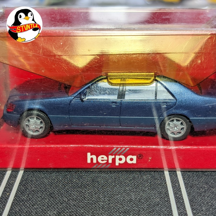 Herpa Mercedes-Benz 600 SEL Biru Diecast Skala 1:87