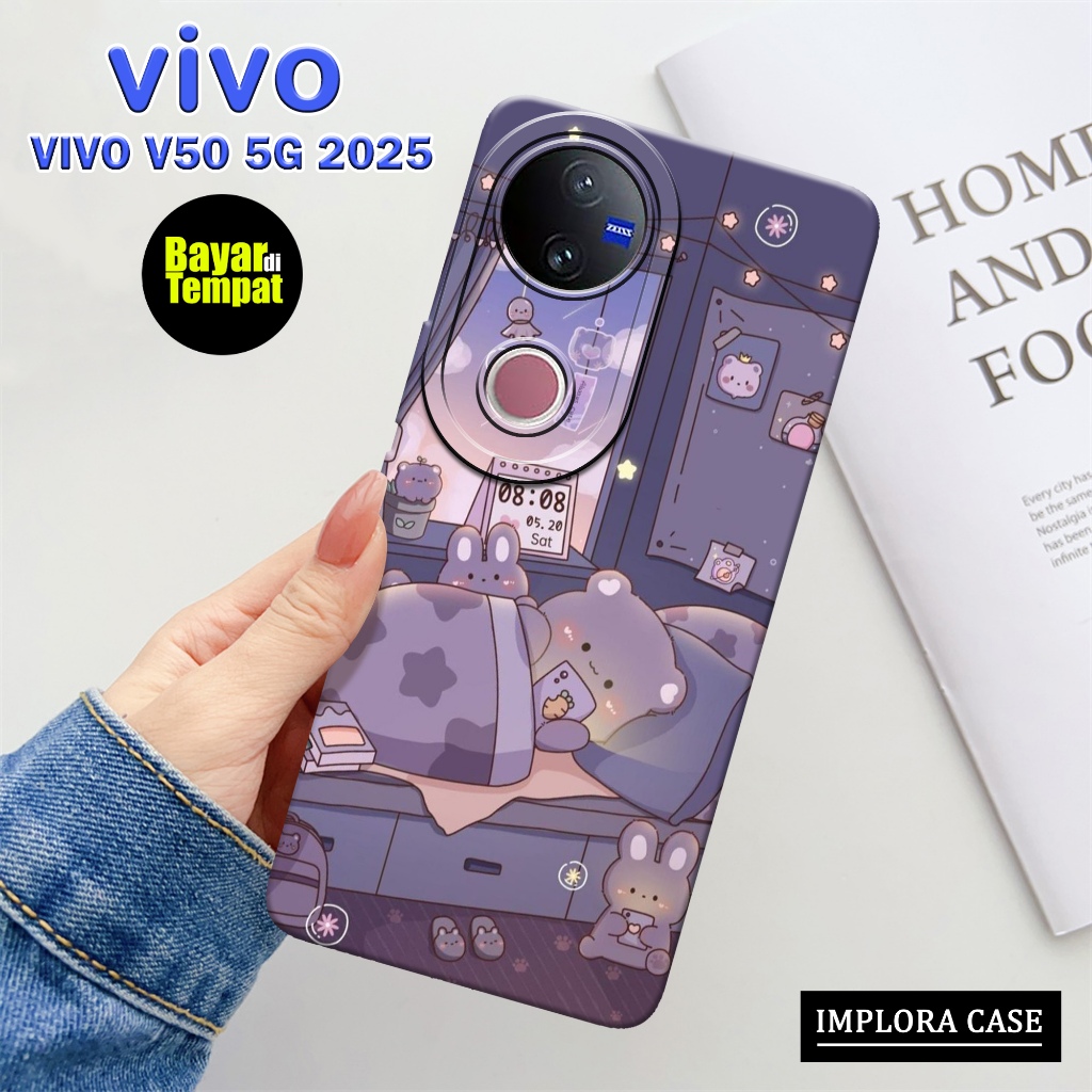 Case Vivo V50 5G 2025 Terbaru Motif Kartun IMPLORA CASE Casing Vivo V50 5G 2025 Softcase Pro Camera 
