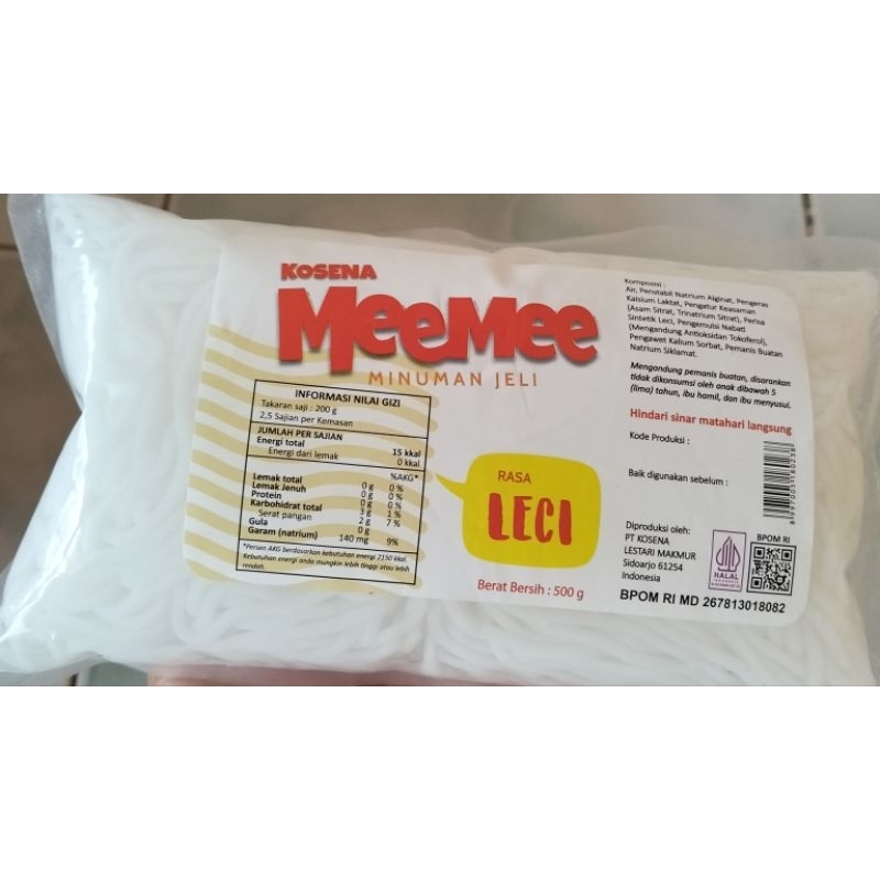 

Jelly bentuk mie warna pinky/putih meemee kosena
