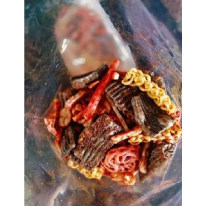 

pink kerupuk seblak campur mix GRAM/seblak campur seblak beton/kerupuk jengk/kerupuk rafael/basreng