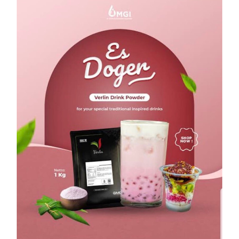 

Verlin Drink Powder rasa es doger kemasan 1 kg/bubuk. Bubuk minuman kekinian.