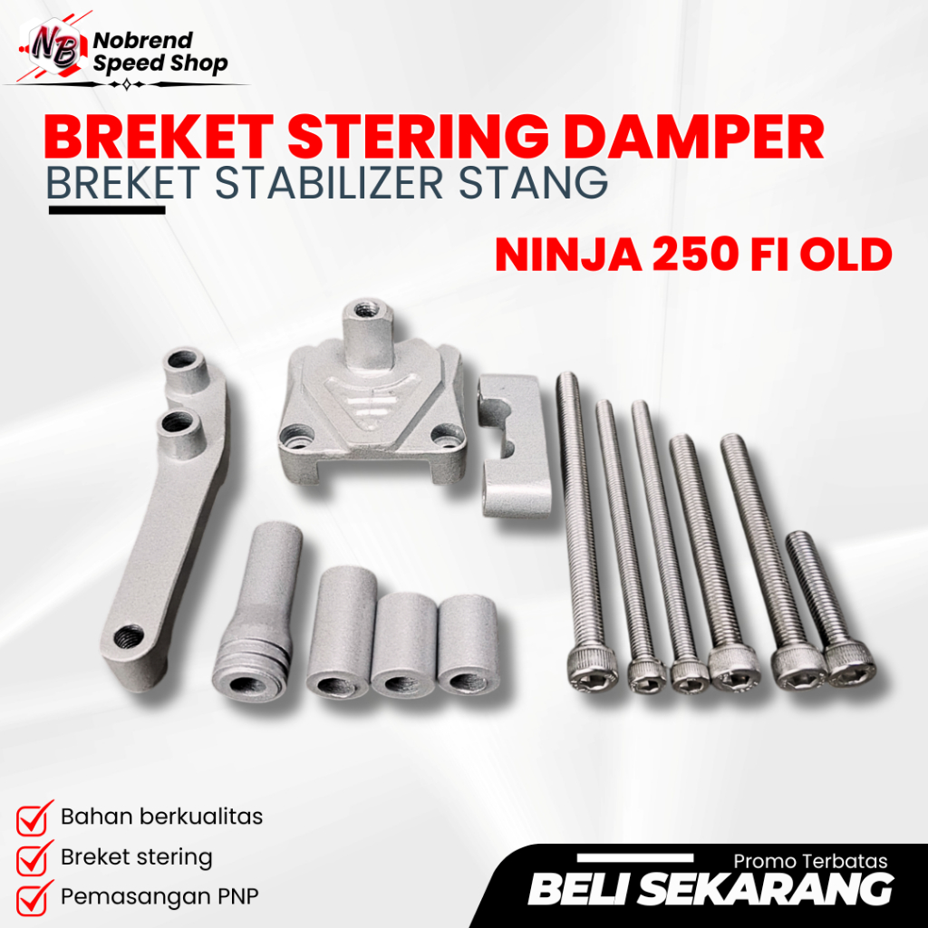 BREKET STABILIZER STERING DAMPER NINJA 250FI OLD DUDUKAN STERING DAMPER NINJA 250 FI OLD STERING
