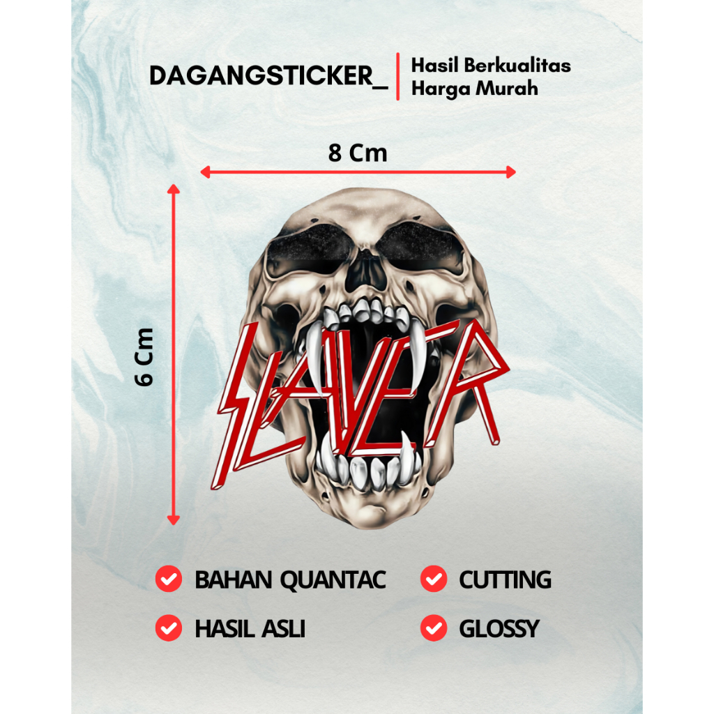 

Sticker / stiker / sticker label / stiker logo / stiker band / stiker motor / sticker mobil / stiker keren / Stiker Logo Band "SLAYER