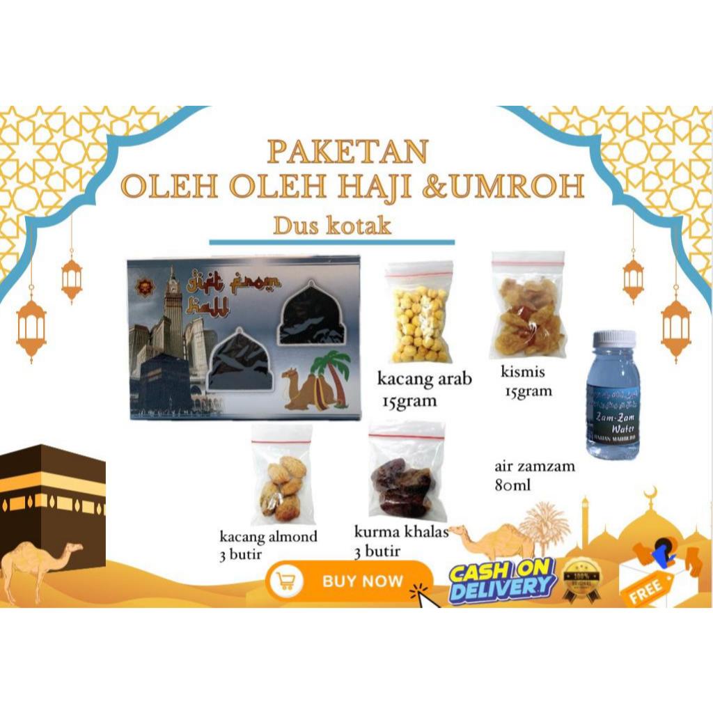 

Paket Oleh-oleh Haji & Umroh dus KOTAK Harga Hemat Paket 25pcs