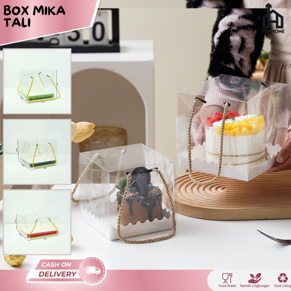 

Box Mika Transparan / Box Mika / Box Mika Handle / Box Tali / Box Makanan / Box Hampers / HDI05-15