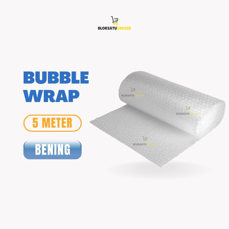 

Bubble Wrap Meteran Malang - Bening (5 meter x 1.25 meter)