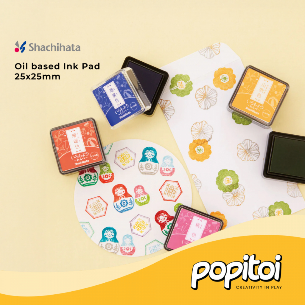 

Shachihata HAC-S1 Iromoyo Warabe Oil Based Color Ink Pad 25x25 mm Stamp Stempel Warna Jurnal