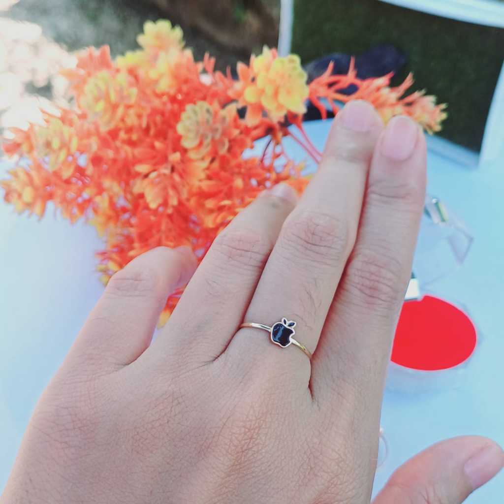 Cincin Emas Asli Terbaru Simpel Cincin Remaja Cincin Emas Model Anak Muda Cincin Batu Hitam Cincin A