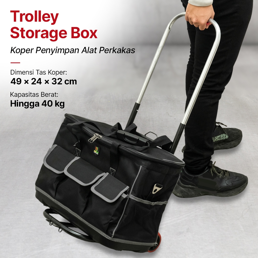 YILEQI Koper Penyimpan Alat Perkakas Trolley Storage Box 20 Inch 40kg - D103 | Koper Penyimpan YILEQ