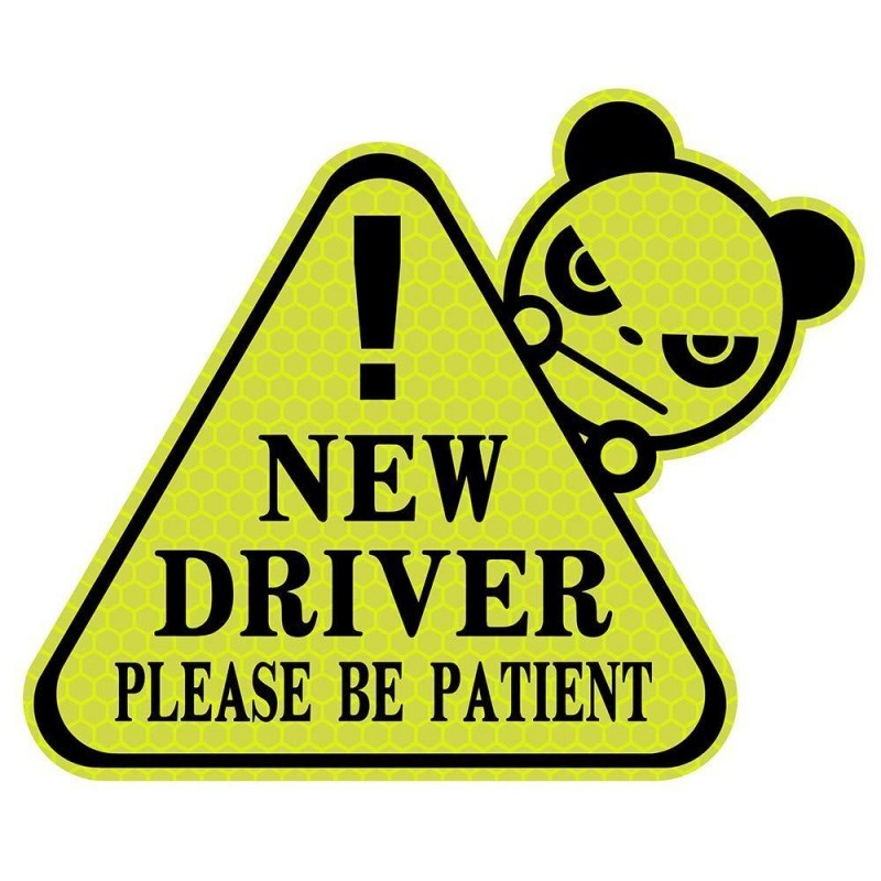 New Driver Sticker Kaca Mobil Sticker Kaca Belakang Mobil Keren Sticker Driver Pemula -