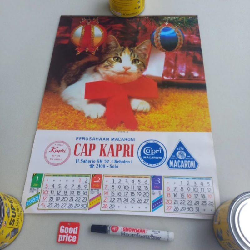 

Kalender 1988 gambar kucing