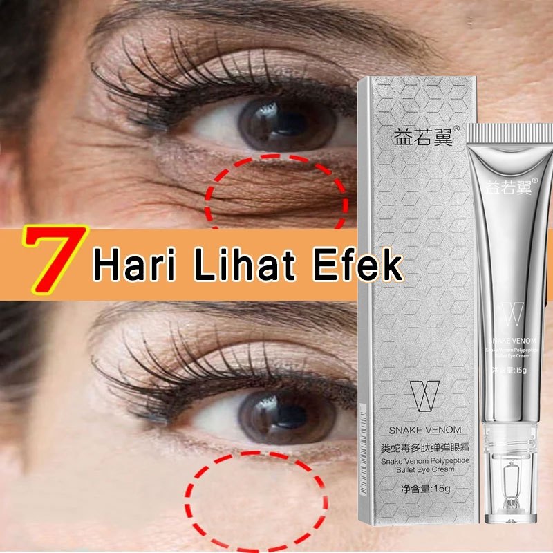 Krim mata racun ular 15g Anti-Bengkak Kerutan Perawatan Lingkaran Hitam Pelembab Wajah Anti-Penuaan 