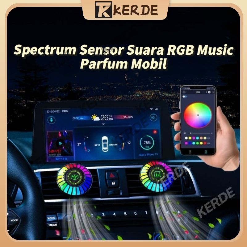 Lamp RGB LED Car Music Rhythm Parfum Mobil Mewah / Car Music Rhythm Parfum Mobil