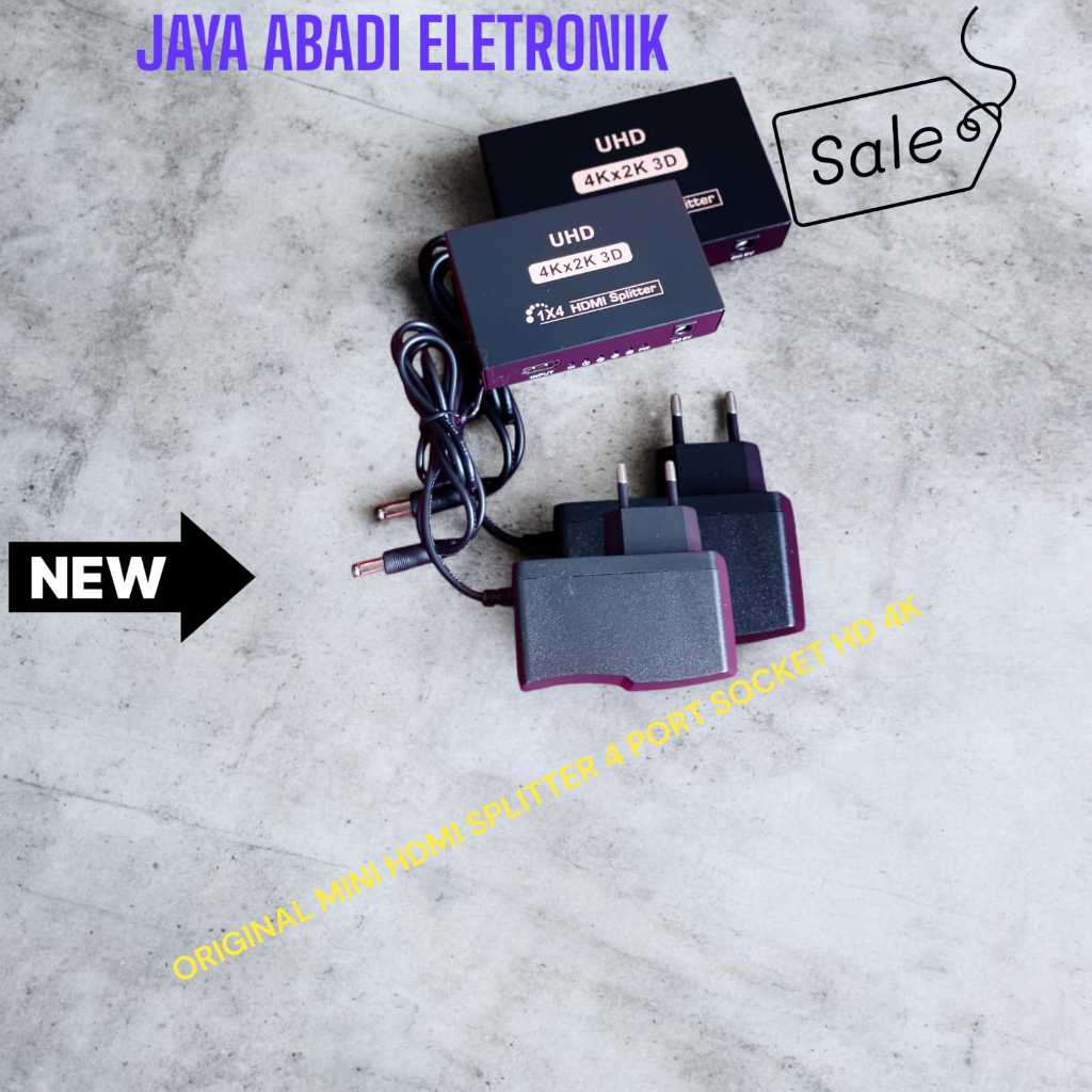 R50 ORIGINAL HDMI SPLITER 4 PORT SOCKET SOKET HD 4K UHD TV GAMBAR ALL RESOLUSI SUPPORT SPLITTER JACK
