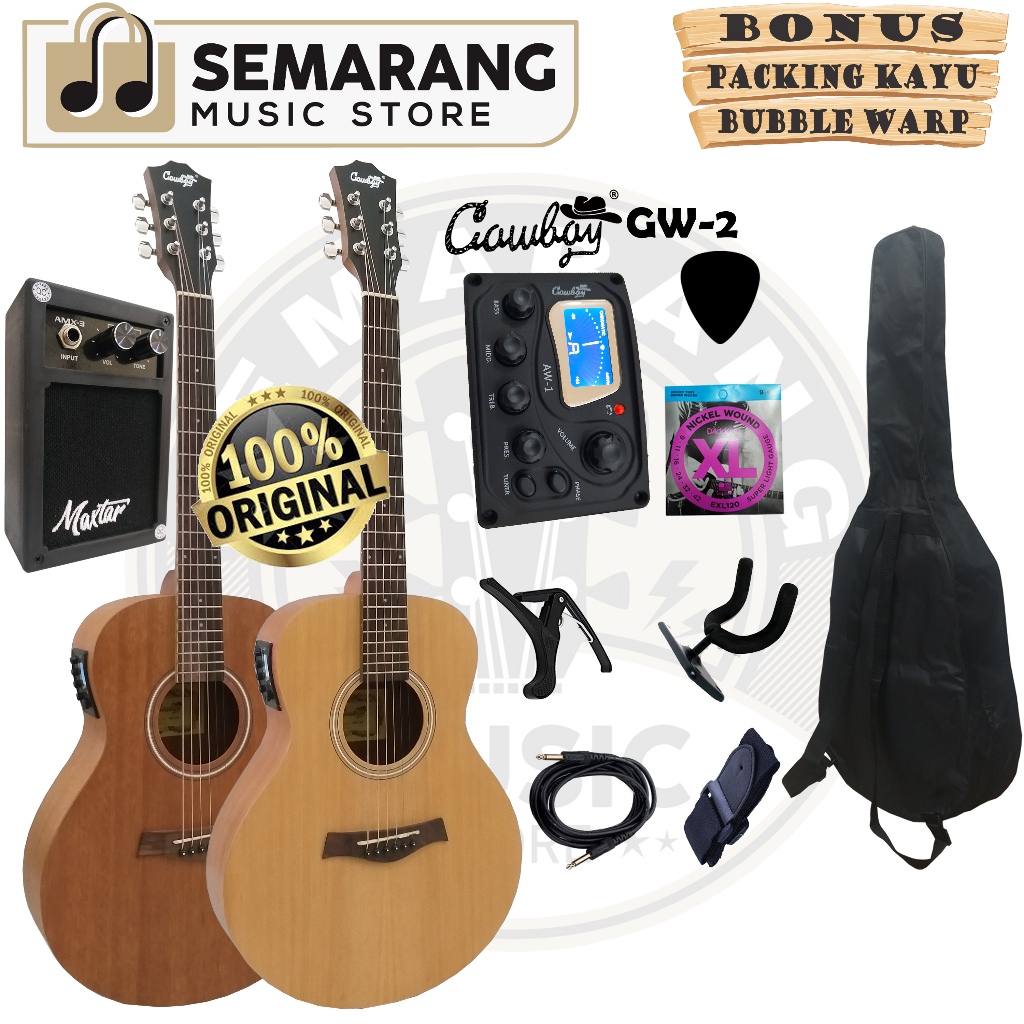 BISA COD Gitar Akustik Elektrik Cowboy GW-2 NA / GW 2NS Gitar Cowboy Original