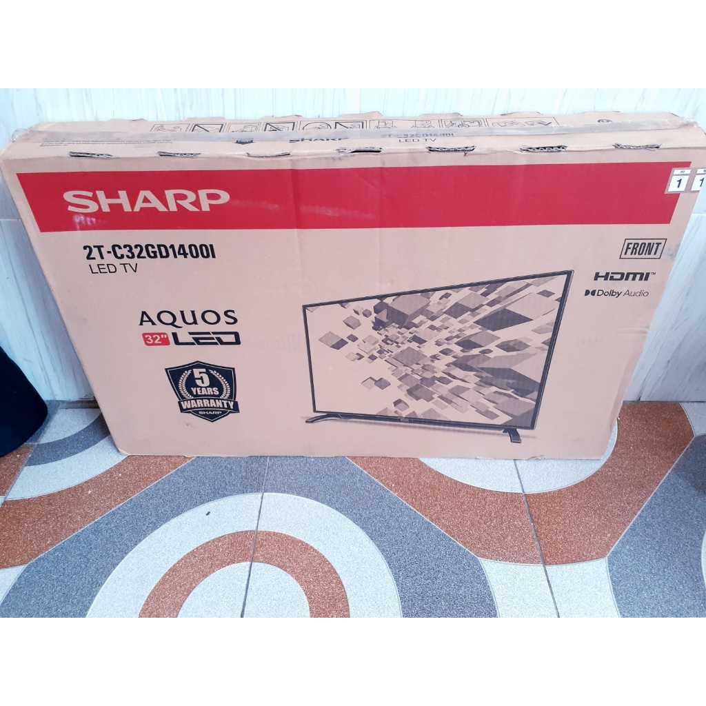 TV LED SHARP 32in Digital TV Kondisi Normal Lengkap Garansi