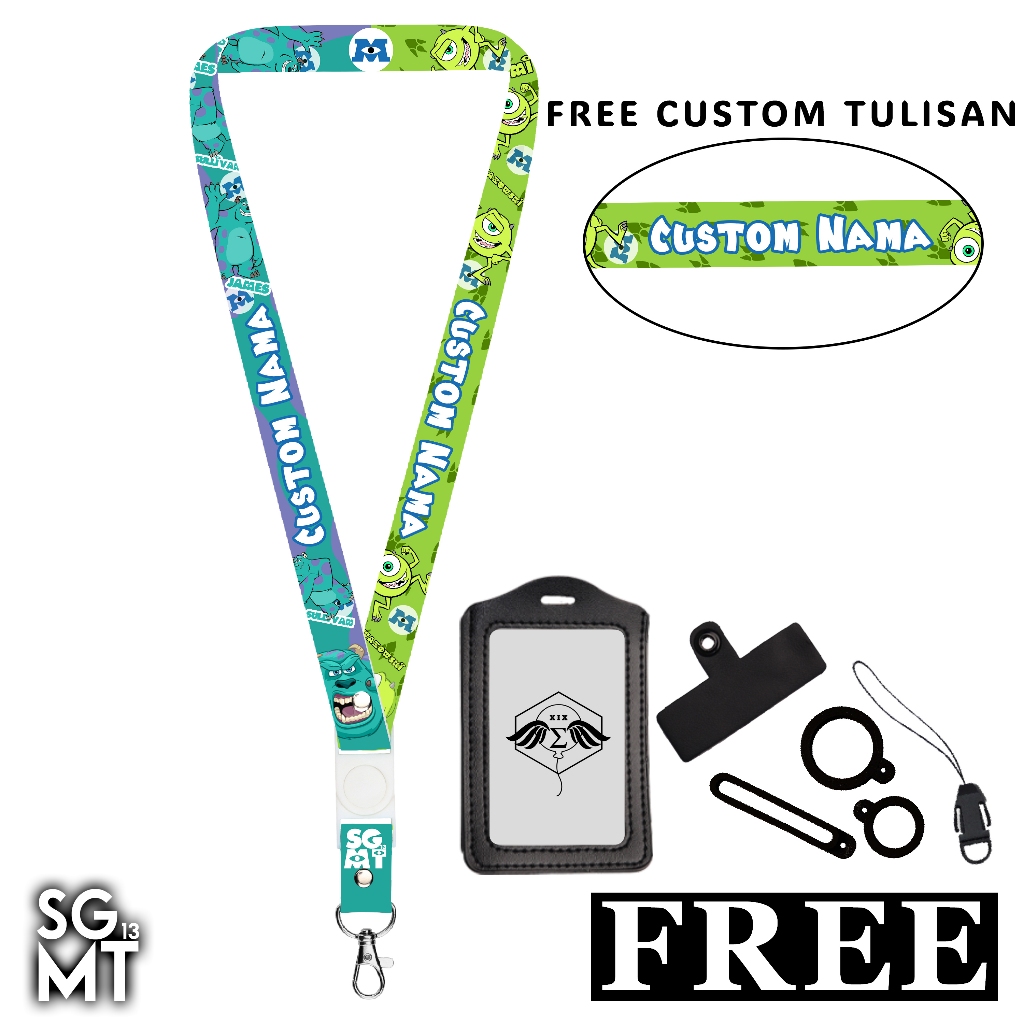 

Lanyard Custom Nama Gantungan Id Card Printing Name Tag Cartoon - Sigmat13