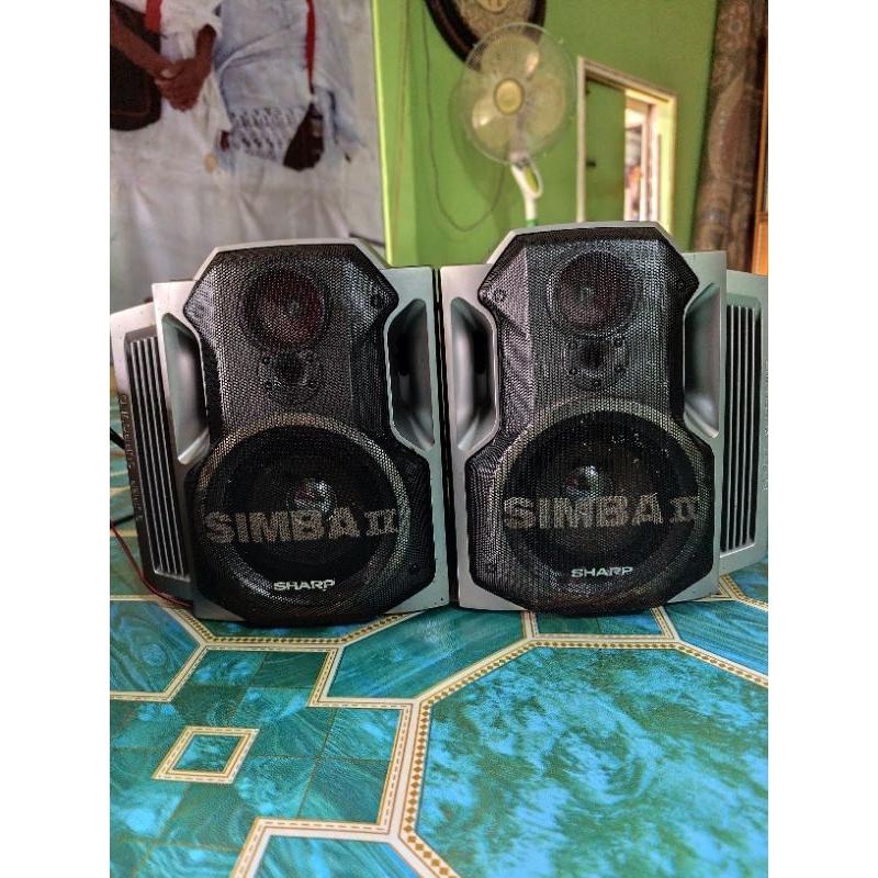 Speaker Aktif Woofer Simbada, Salon Speaker Polytron Kanan, Sepasang Salon Speaker Sharp Simba dll