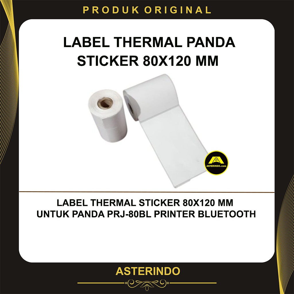 

Kertas Label Thermal Sticker Ukuran 80x120 mm Untuk Panda PRJ-80BL Printer Bluetooth 80 x 120mm