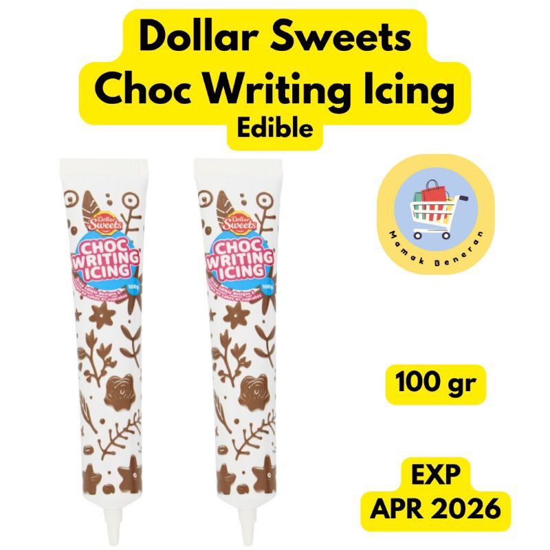 

Dollar Sweets Chocolate Writing Icing Dekorasi tulisan kue cake Edible Food Grade