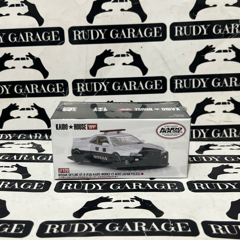 KHMG120 Kaido House Mini GT Nissan Skyline R34 Police