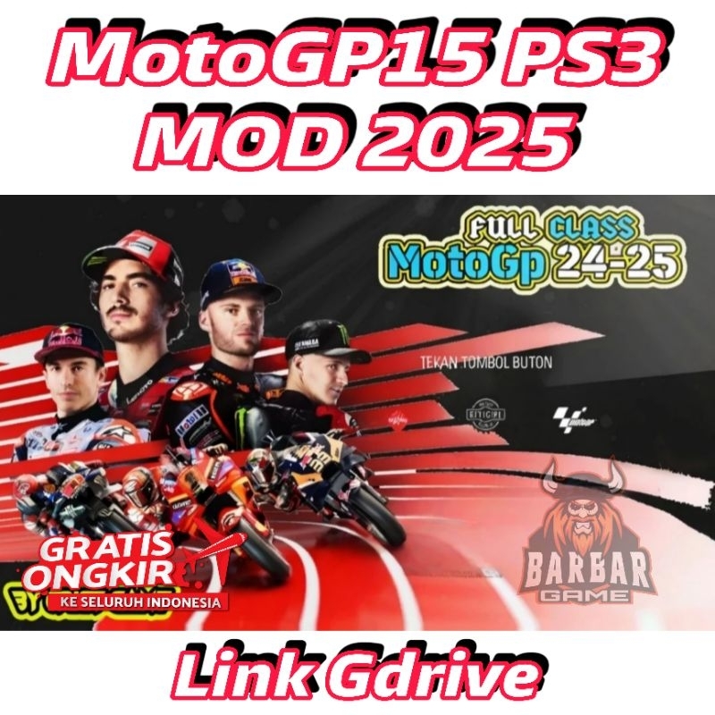 MotoGP15 Mod 24/25 MANDALIKA MOTOGP 24/25 - sedia game ps2 ps3 ps4 cfw hfw hen gembox bitbox