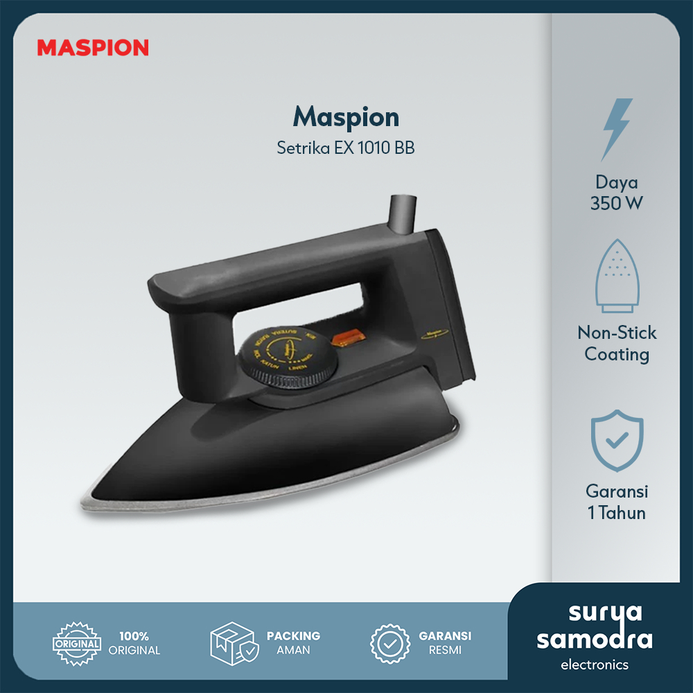 MASPION Automatic Iron Setrika EX-1010 BB | Setrika Maspion EX-1010 BB