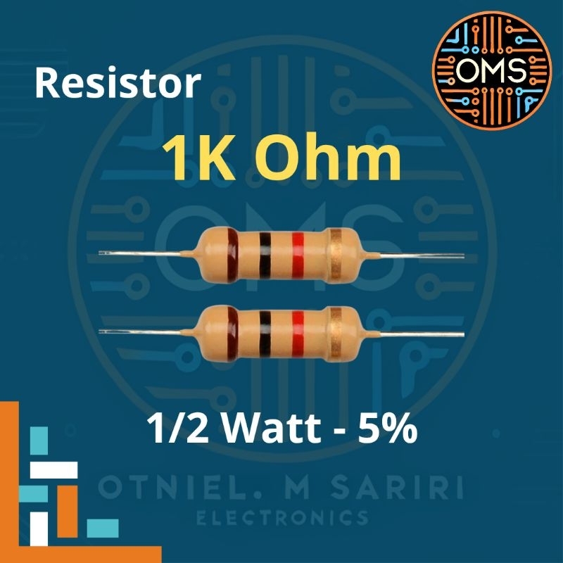 Resistor 1/2W 1K Ohm 1 Kilo Ohm 1000 Ohm