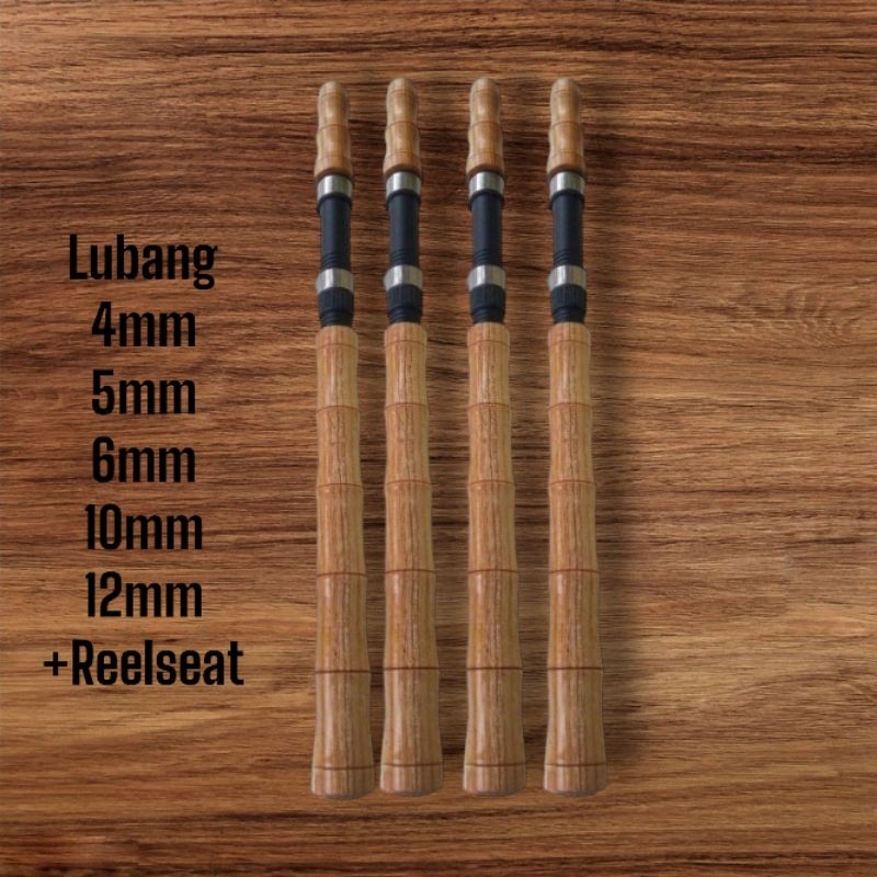 GAGANG JORAN KAYU POLOS +reelseat model panjang