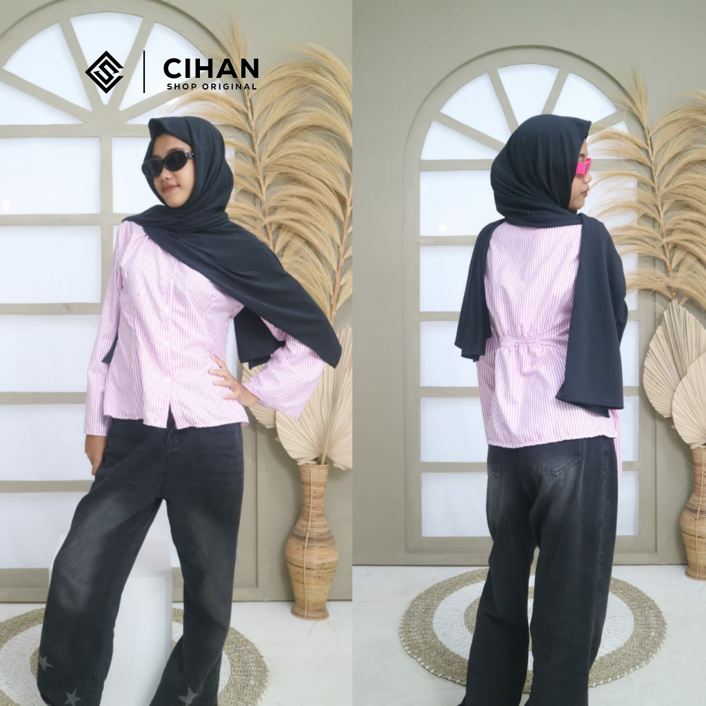 Cihan-Julie Black Premium Fitted Shirt – Kemeja Wanita Elegan