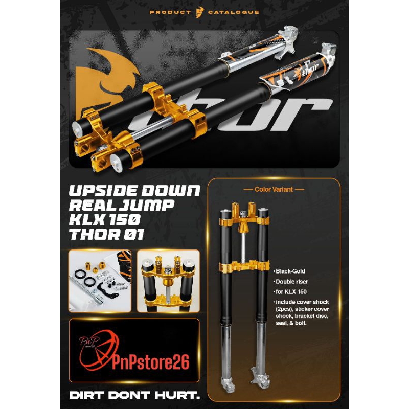Skok Shock USD Up side Down Real Jump KLX150 Thor 01 02