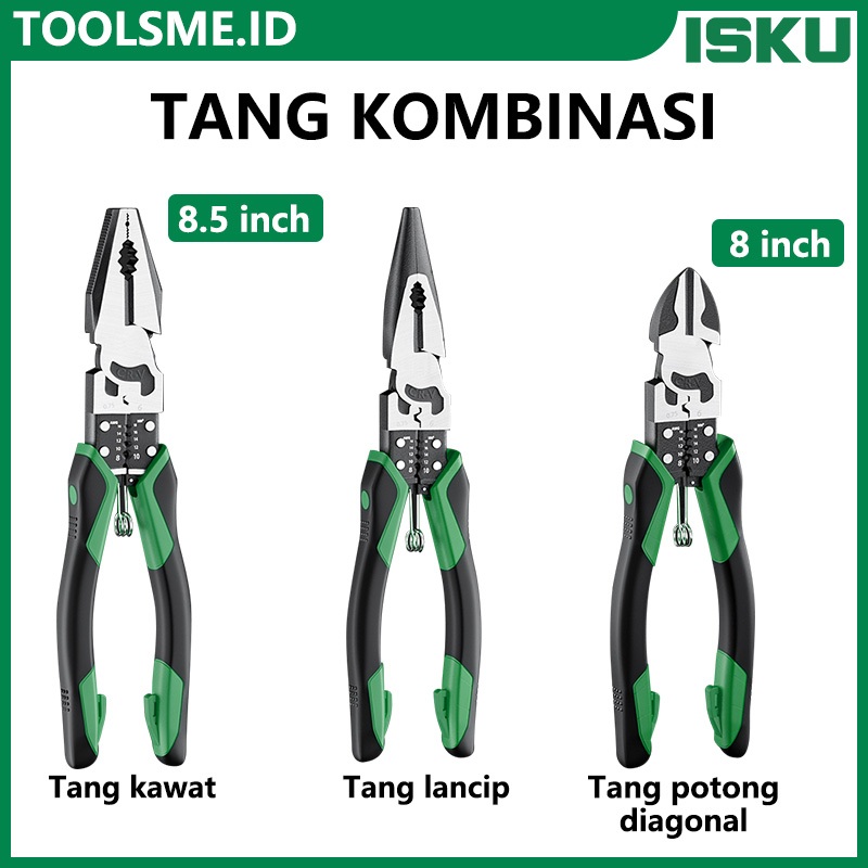 ISKU Set Tang 8"/8.5" Kombinasi Lancip Potong