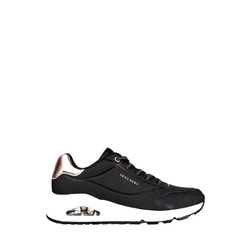 Skechers Uno women's sneaker - black, sepatu wanita Skechers black